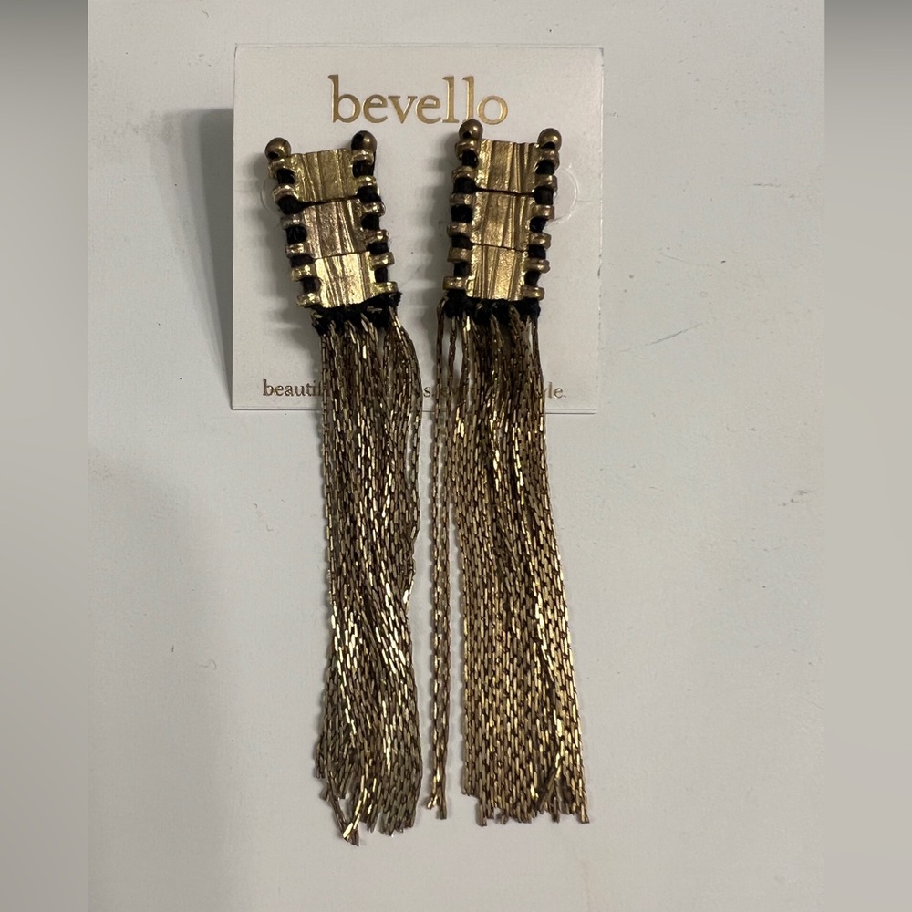 Chain Dangle Statement Earrings - image 1